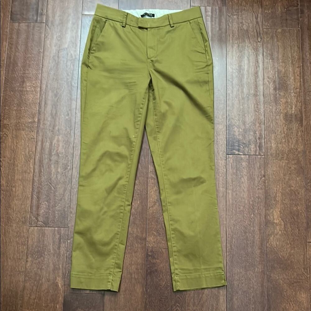 Massimo Dutti Women’s Mustard Green-ish Gold, Retro 60s Look, Size 2